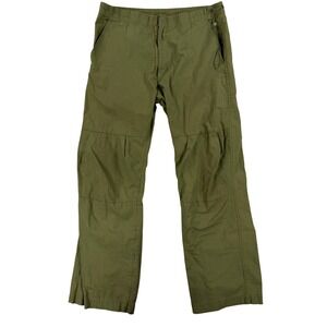 Diesel Pants Mens 31x30 Green Lightweight Chino Straight Leg Ankle Zip Y2K